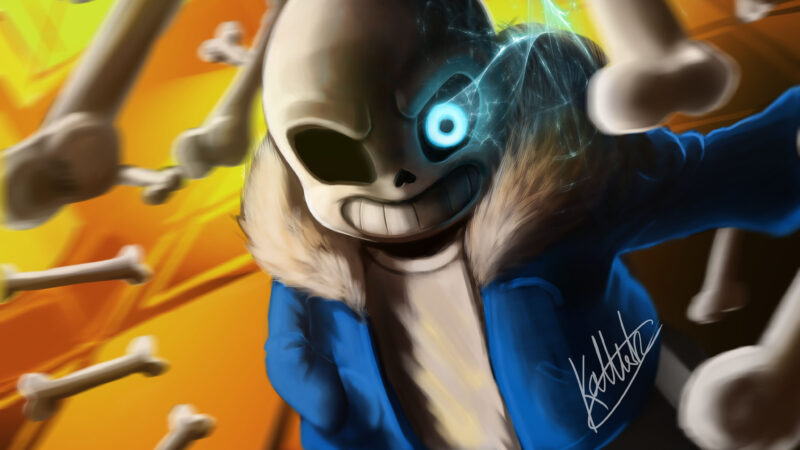 Hình nền sans xương trắng