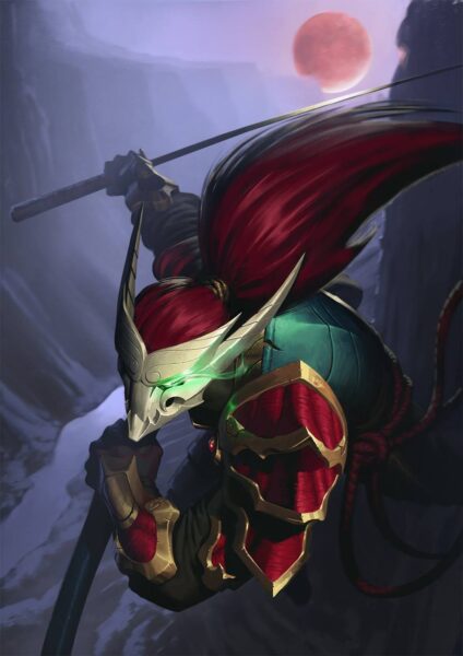 hình nền yasuo cho điện thoại HN mặt trăng