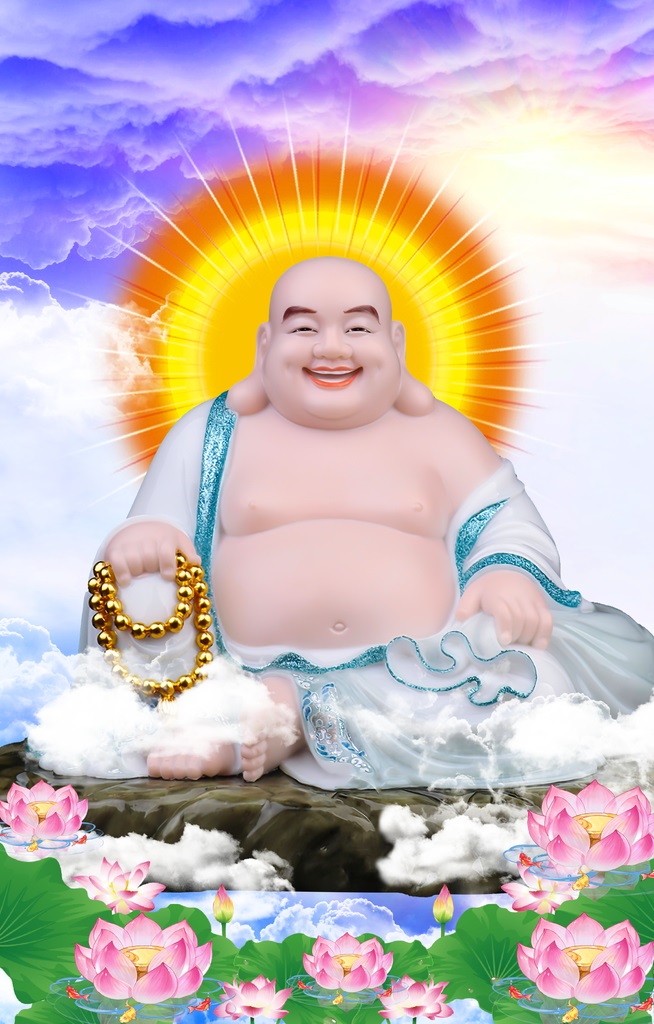 Tượng Phật Di Lặc cười cao cấp để taplo Đồ trang trí nội thất