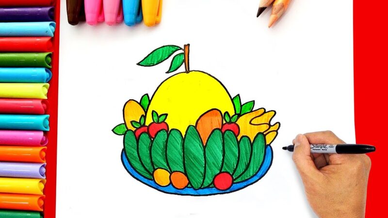 Hình vẽ mâm ngũ quả