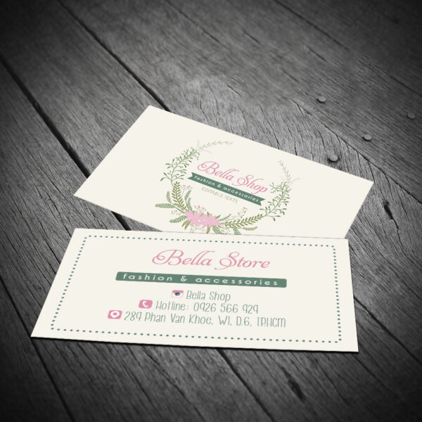 Mẫu card visit cho shop quần áo nữ