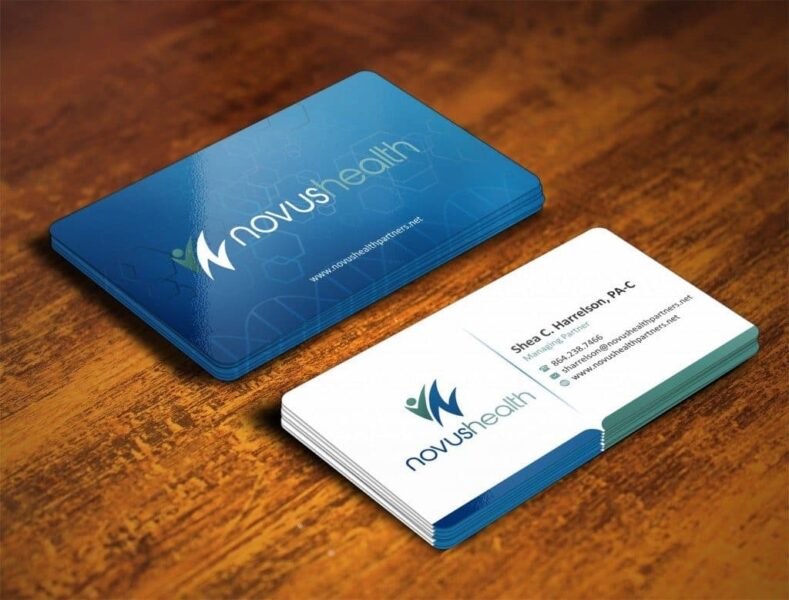 Mẫu card visit tone xanh lạ mắt