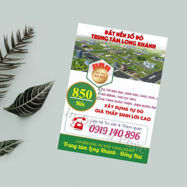 Mẫu tờ rơi bán đất