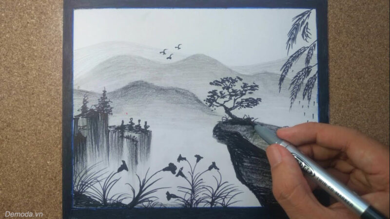 Tranh chì phong cảnh đẹp