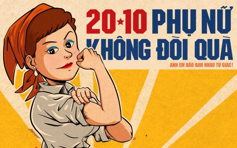 ảnh 20 10 poster dễ thương ngày phụ nữ Việt Nam