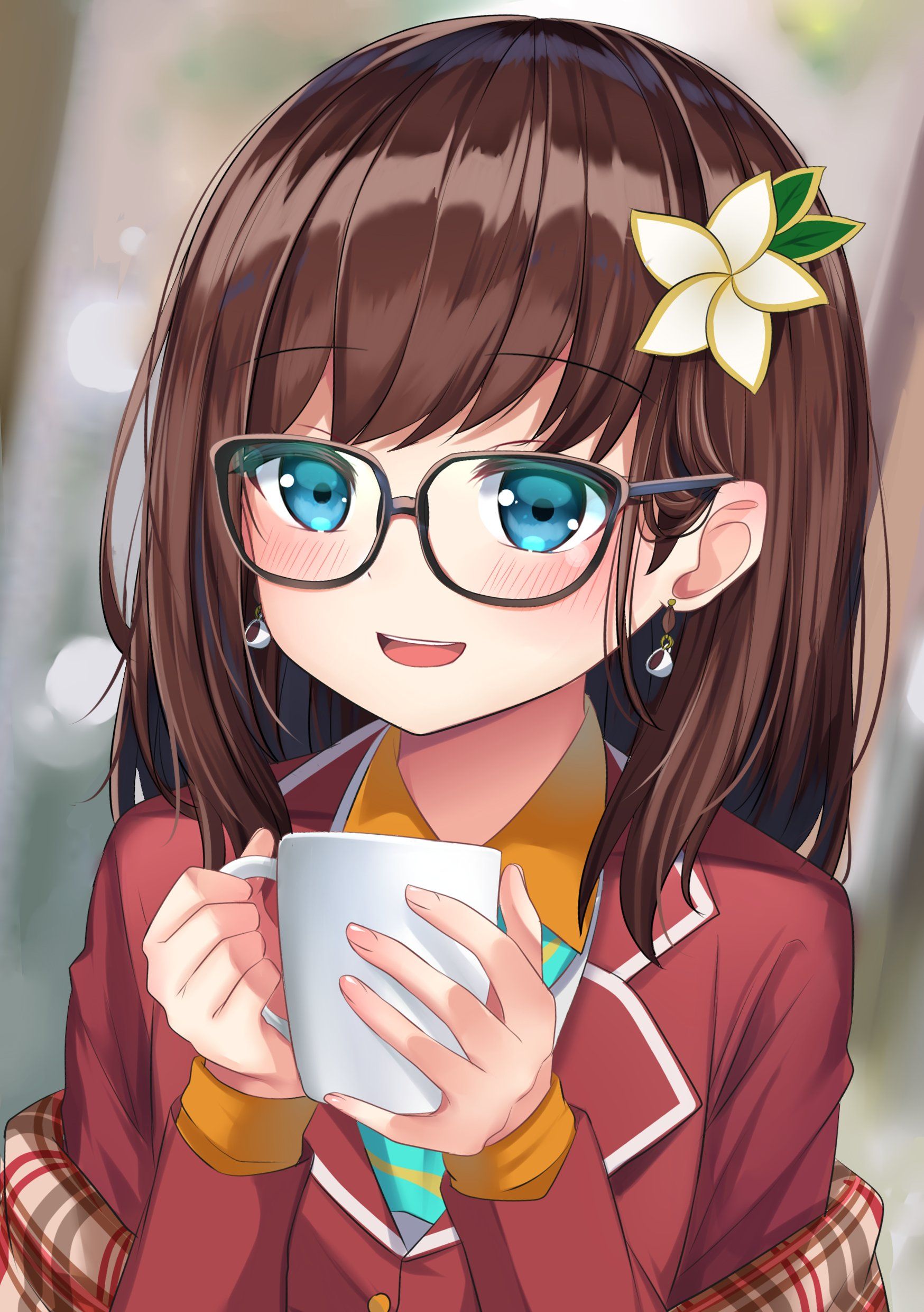 Cô gái Anime đeo kính luôn làm sống động và tăng thêm sức hút của bức ảnh. Đến với tấm hình này, bạn sẽ được chiêm ngưỡng vẻ đẹp hoàn hảo của một nhân vật Anime nữ với chiếc kính mắt cực kỳ xịn sò.