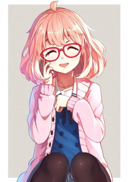 ảnh anime nữ đeo kính cute
