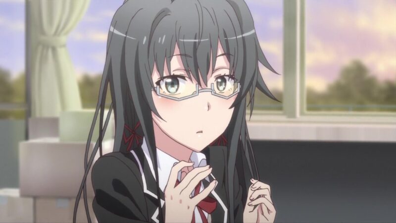 ảnh anime nữ đeo kính đơn giản