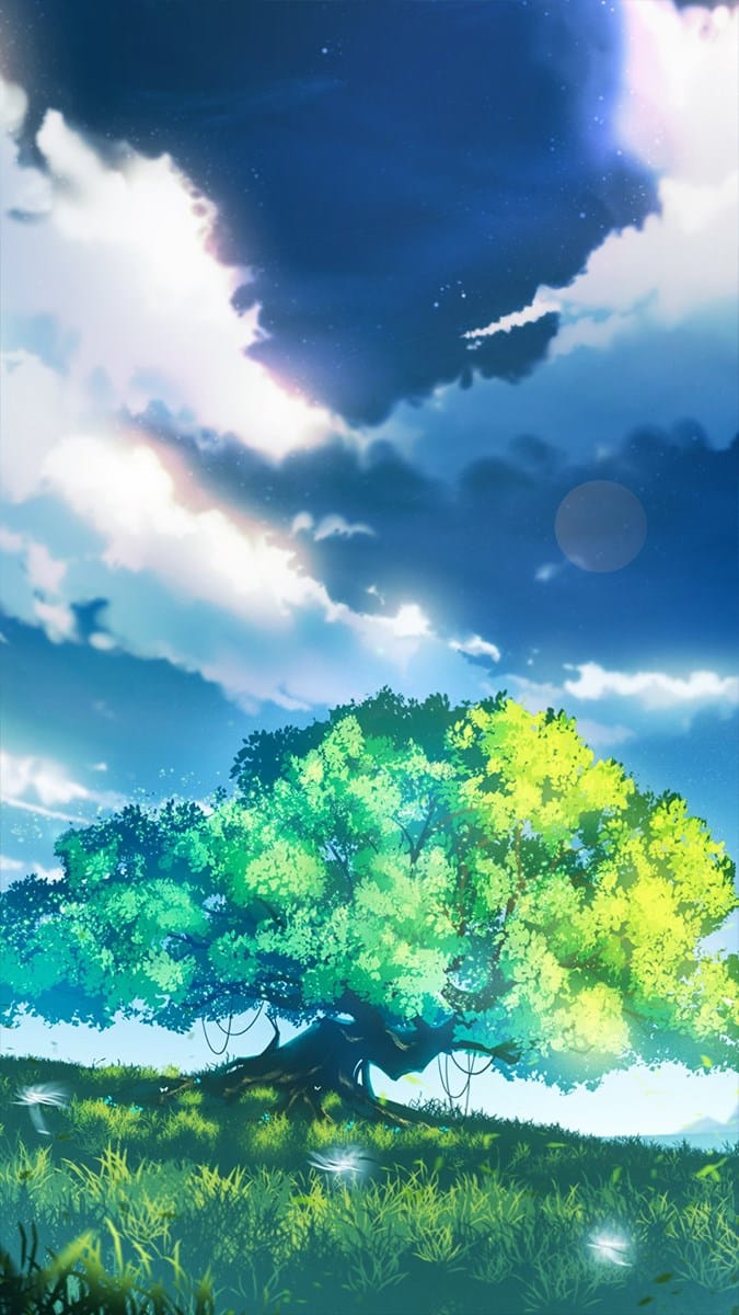 Anime-Bild einer schönen, rustikalen und magischen Landschaft