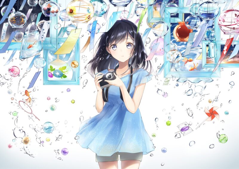 Ảnh Anime tóc đen cute, dễ thương