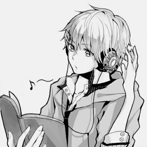 Ảnh anime trắng đen cá tính