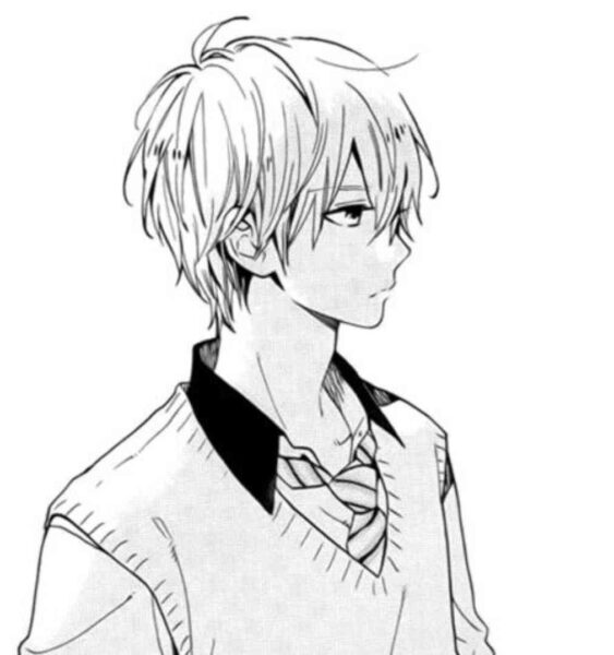 Ảnh anime trắng đen đẹp trai