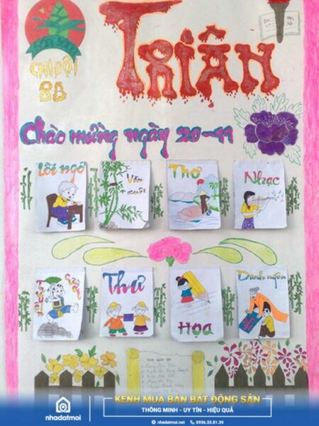 Ảnh báo tường 20 - 11 đơn giản