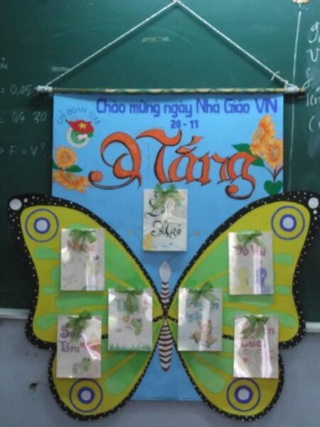 ảnh báo tường hình cánh bướm lạ mắt