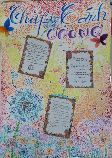 ảnh báo tường nhiều màu sắc