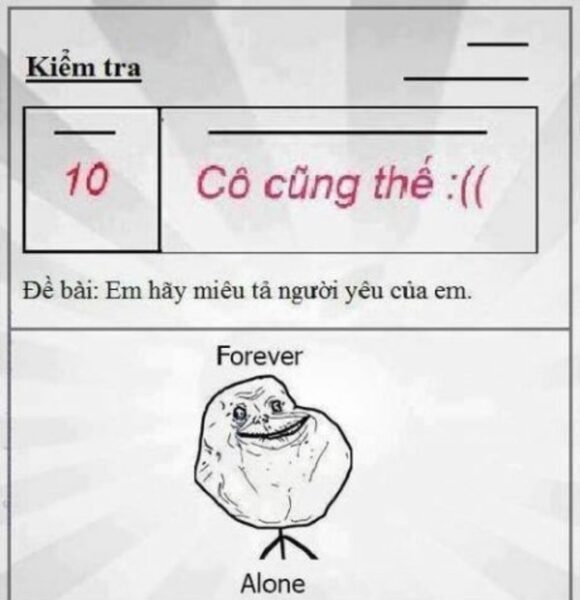 ảnh fa trên bài kiểm tra