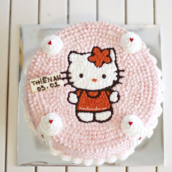 hình ảnh bánh hồng hello kitty