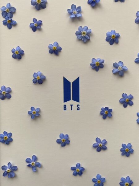 Ảnh logo BTS và hoa