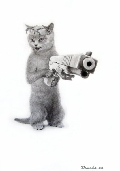 Ảnh mèo FF cầm súng ngầu