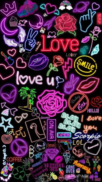 Ảnh nền graffiti đẹp cho điện thoại hồng tím rất đẹp