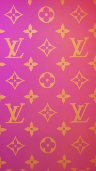 Ảnh nền Louis Vuitton hồng vàng