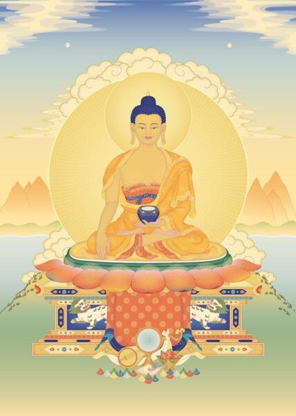 ảnh phật dược sư mang màu sắc tươi sáng