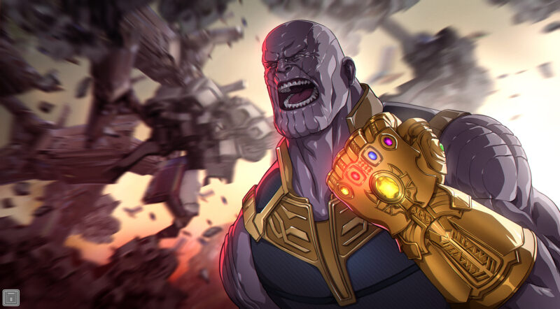 Ảnh Thanos và găng tay vô cực