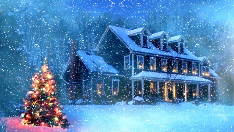 Ảnh tuyết rơi đêm Noel