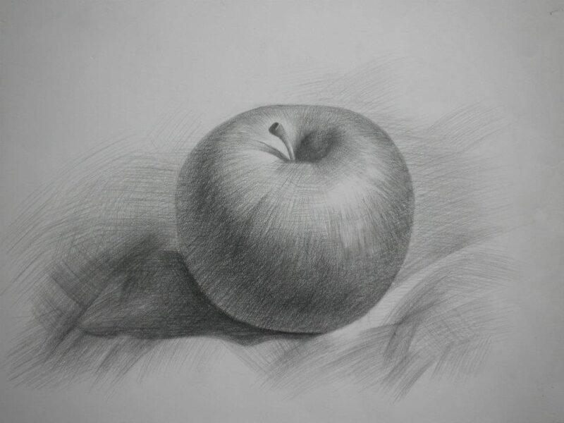 Ảnh vẽ chì quả táo