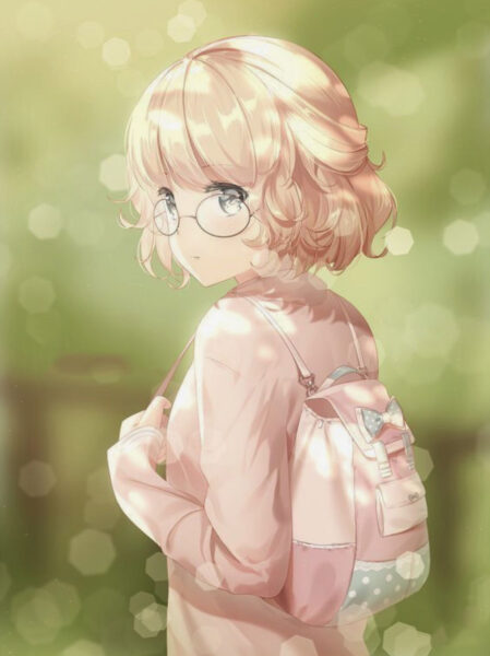 Anime đeo kính cute