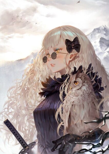 Anime đeo kính ngầu