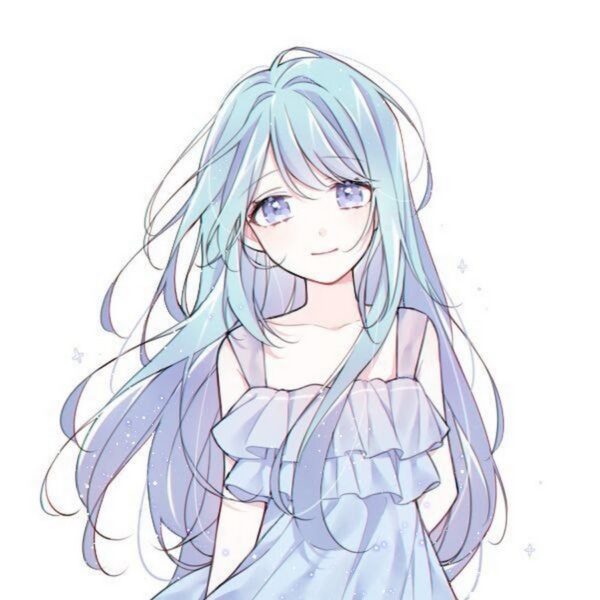 Avatar cho con gái đẹp đầm xanh