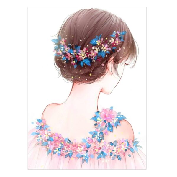 Avatar đẹp cho con gái tóc đính hoa