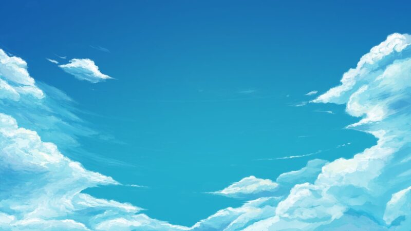 Background sky blue anime