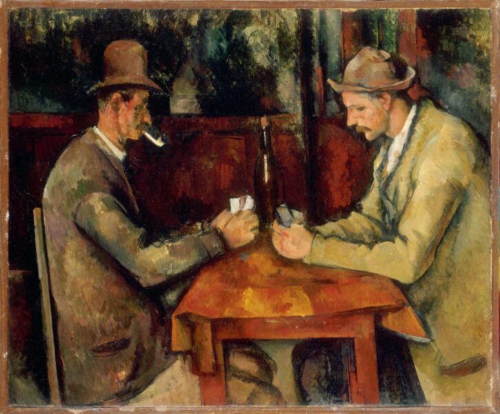 Các bức tranh đẹp nổi tiếng thế giới hai người đàn ông chơi bài