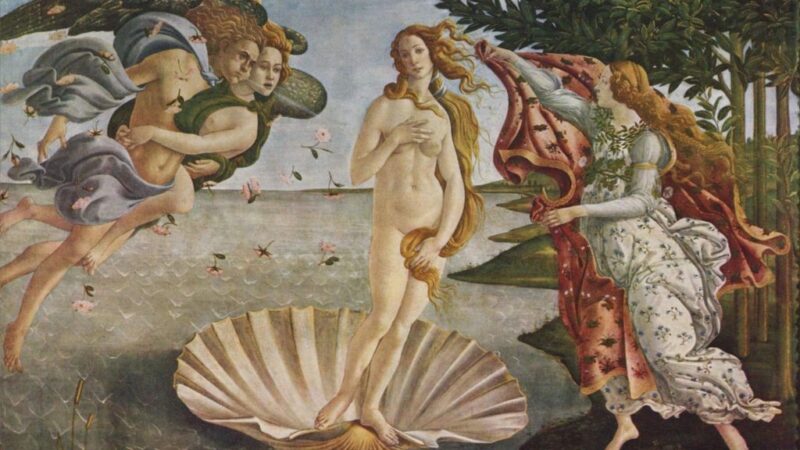 Các bức tranh đẹp nổi tiếng thế giới người phụ nữ trên vỏ sò