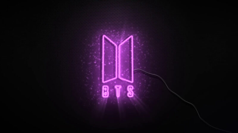 đèn neon logo bts