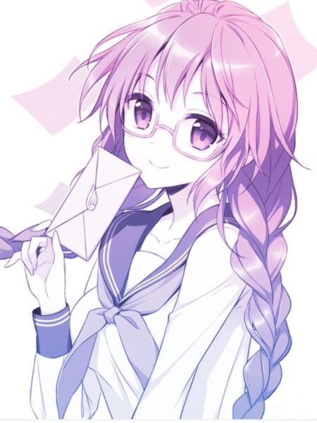 Hình ảnh anime nữ đeo kính dễ thương nhất