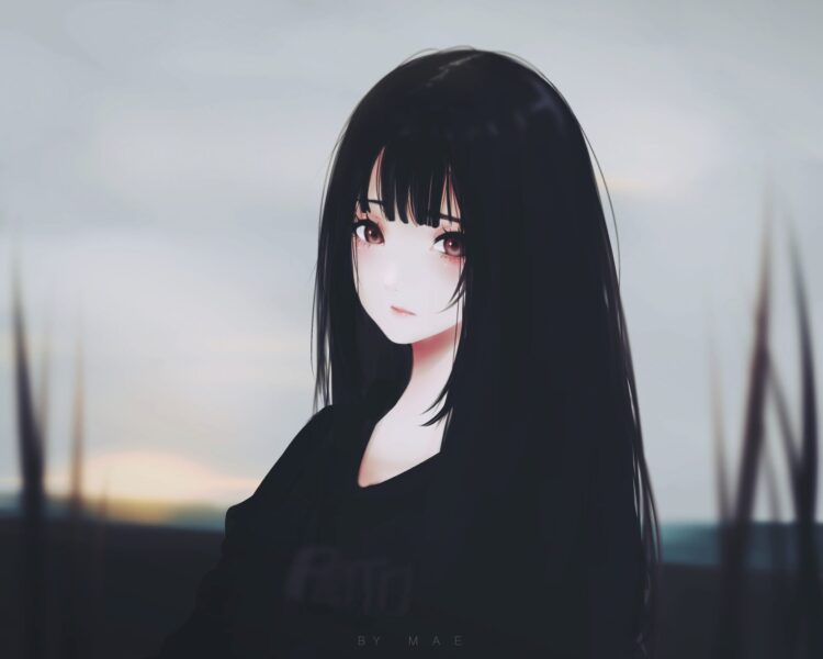 Hình ảnh avatar cô đơn với đôi mắt đỏ