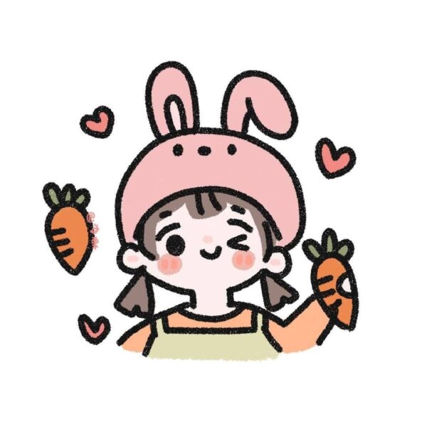 Hình ảnh avatar tiktok cầm cà rốt