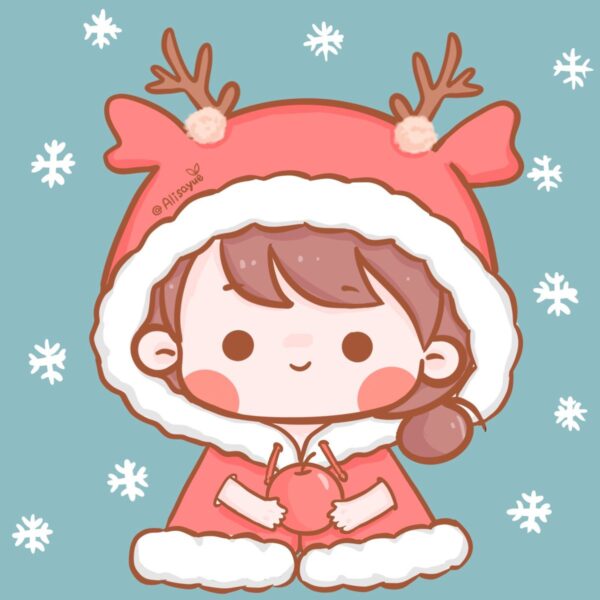 Hình ảnh avatar tiktok choàng khăn đỏ