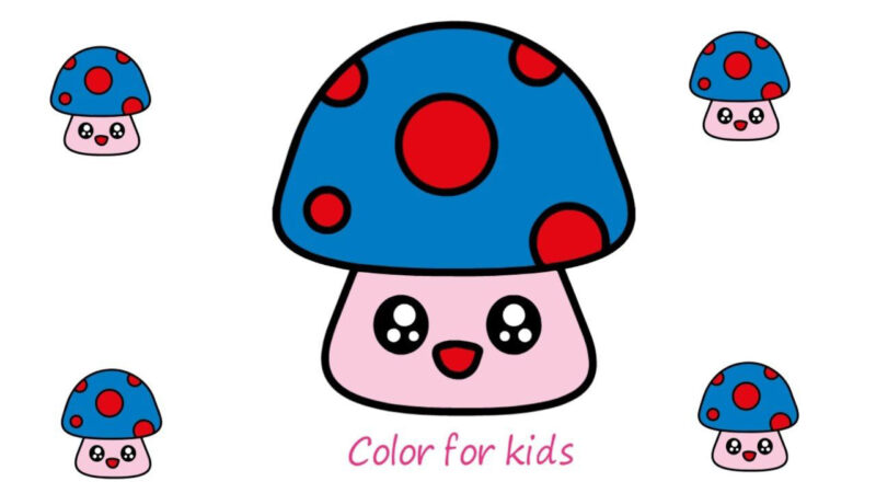 Hình ảnh cây nấm tô màu