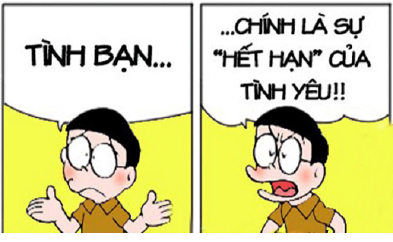 Hình ảnh chế Doremon - tình bạn và tình yêu