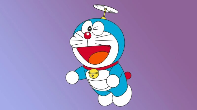 Hình ảnh Doremon cùng chong chóng tre