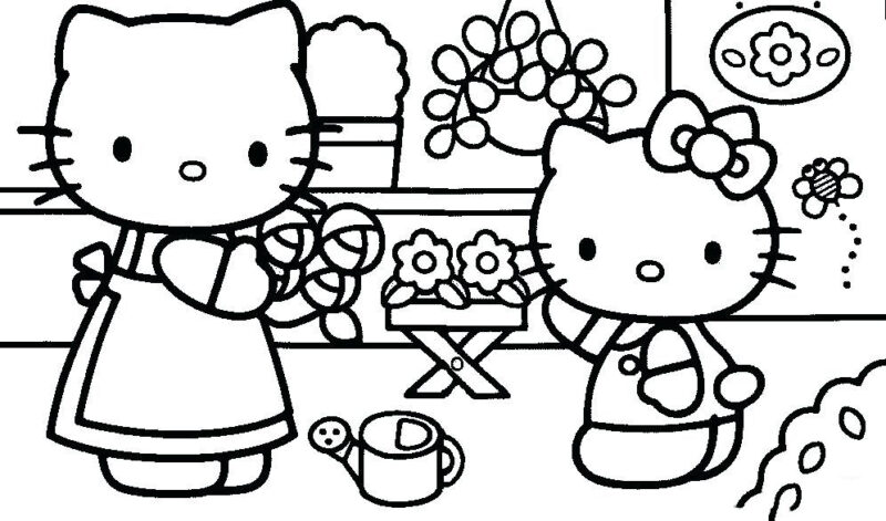 Hình ảnh Hello Kitty cỡ lớn màu sắc dễ thương nhất