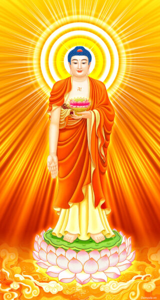 Hình ảnh Phật A Di Đà đẹp 3D làm hình nền điện thoại