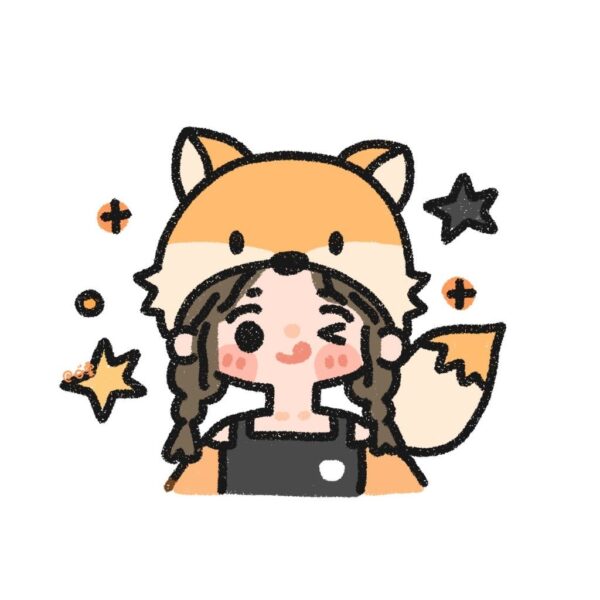 Hình avatar tiktok tóc hai bên