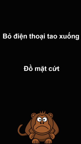 Hình bỏ điện thoại tao xuống khỉ buồn