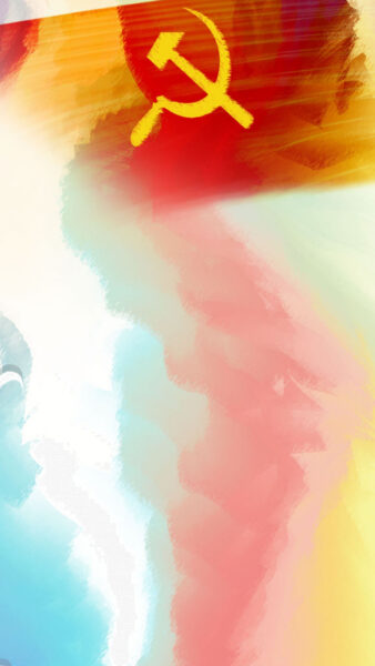 Hình nền cờ Đảng cho điện thoại sơn dầu