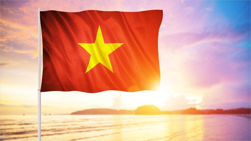 Hình nền cờ Việt Nam hiền hòa